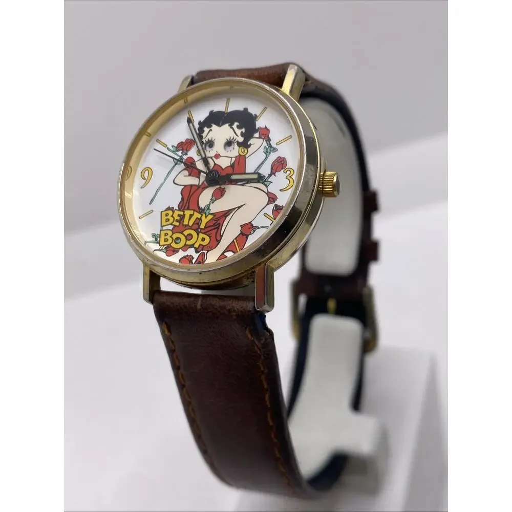 Vintage Betty Boop 90s Watch Works New Battery Moving Eyes